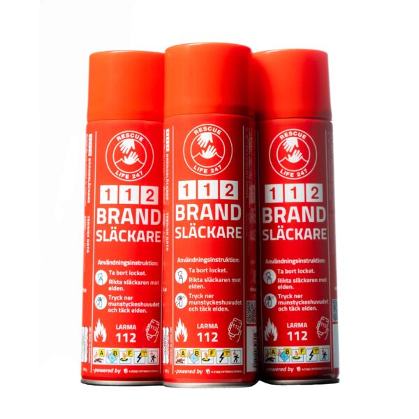 Liten 112 Brandsläckare Svensk 3 pack